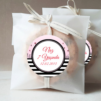 Pembe Kapadokya Temalı Parti Sticker