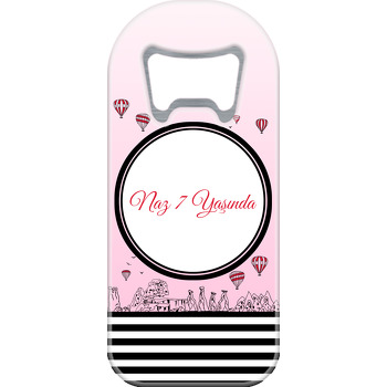 Pembe Kapadokya Temalı Uzun Magnet Açacak
