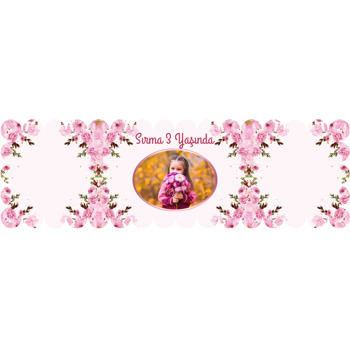 Pembe Karanfil Temalı Peçete Sargısı