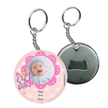 Pembe Kelebek Temalı Kız Bebek Diş sticker