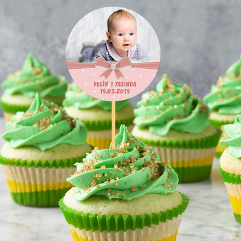 Pembe Kurdela Temalı Resimli Kürdan Süs