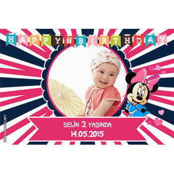 Pembe Kuşaklı Minnie Temalı Magnet