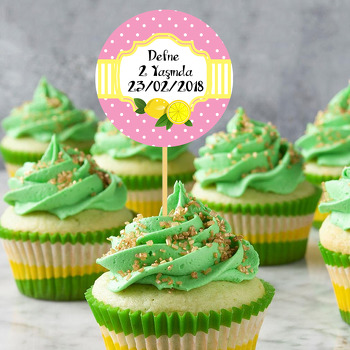 Pembe Limon Temalı Kürdan Süs