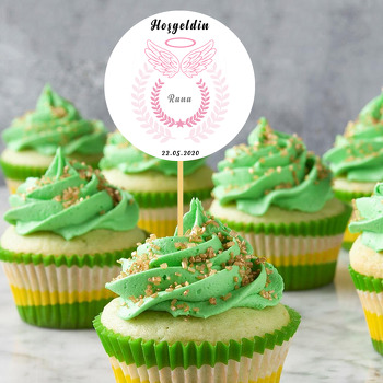 Pembe Melek Kanadı Temalı Kürdan Süs