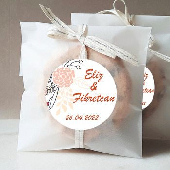 Pembe Orkide ile Dalları Temalı Sticker