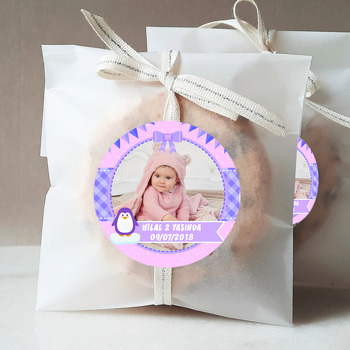 Pembe Penguen Temalı Resimli Sticker