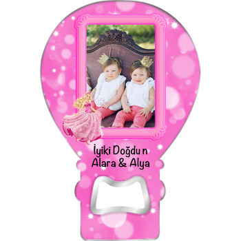 Pembe Prenses Temalı Balon Magnet Açacak