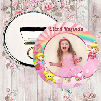 Pembe Prenses Temalı Doğum Günü Magnet Açacak