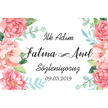 Pembe Pudra Güllü Afiş