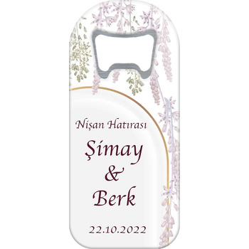 Pembe Salkım Sümbül Temalı Uzun Magnet Açacak