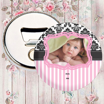 Pembe ve Siyah Dore Çerçeve Temalı Magnet Açacak