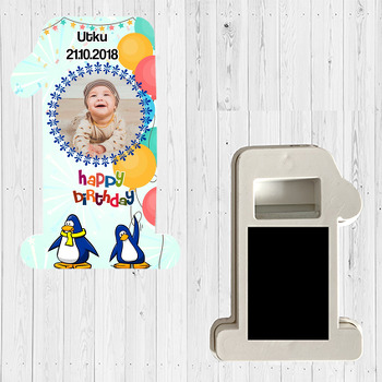 Penguen Balon Parti Temalı Doğum Günü Magnet Açacak