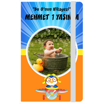 Penguen ile Planör Temalı Doğum Günü Anı Defteri
