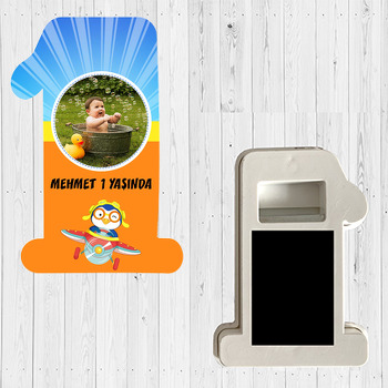 Penguen ile Planör Temalı Doğum Günü Magnet Açacak