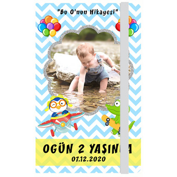Penguen ile Timsah Temalı Doğum Günü Anı Defteri