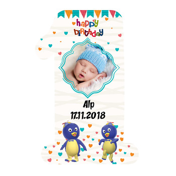 Penguen Parti Temalı Doğum Günü Magnet