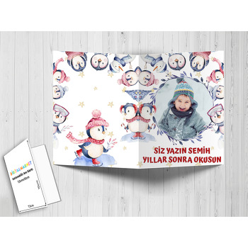 Penguen Partisi Temalı Anı Kartı