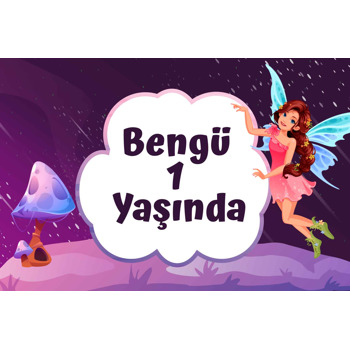 Peri Kızı Temalı Doğum Günü Afiş