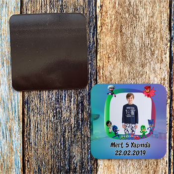 Pijamaskeliler 2 Temalı Doğum Günü Magnet
