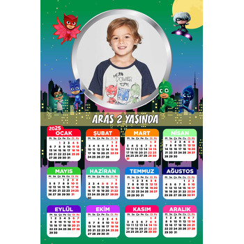 Pijamaskeliler Şehirde Temalı Takvim Magnet