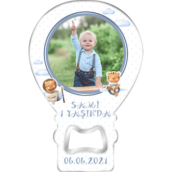 Pilot Hayvanlar Temalı Resimli Balon Magnet Açacak