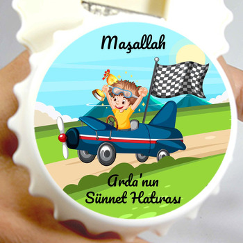 Pilot Sünnet Çocuğu Temalı Kapak Şekilli Magnet Açacak