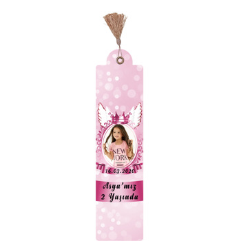 Pink Angel Wings Temalı Kitap Ayracı