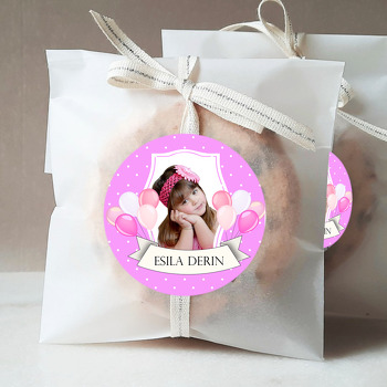 Pink Balon Temalı Sticker