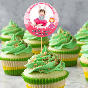 Pink Princess Temalı Resimli Kürdan Süs