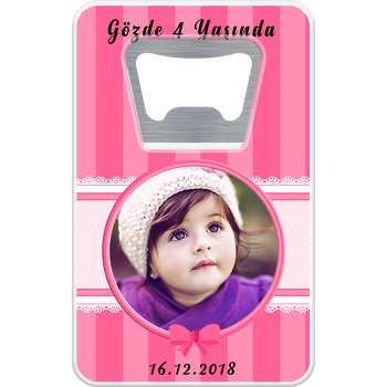 Pink Ribbon Temalı Dikdörtgen Magnet Açacak