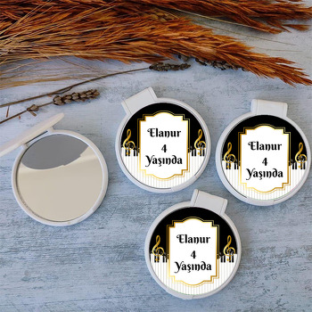 Piyano Temalı Kapaklı Hediyelik Ayna