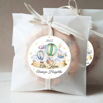 Planör ve Balonla Uçan Hayvanlar Temalı Sticker
