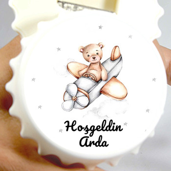 Planörde Sevimli Ayı Temalı Kapak Şekilli Magnet Açacak