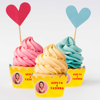 Popit Temalı Temalı Cupcake Sargısı