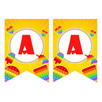 Popit Temalı Temalı Flama Banner