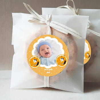 Portakal Temalı Resimli Sticker