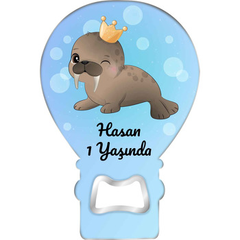 Prens Denizaslanı Temalı Balon Ahşap Magnet 