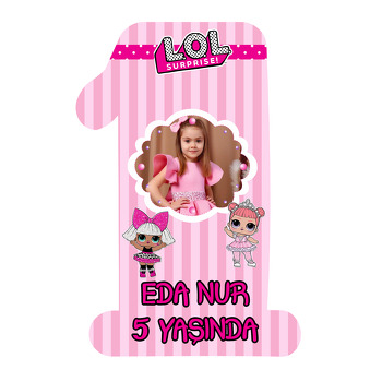 Prenses Lol Temalı Doğum Günü Magnet