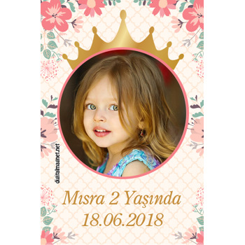 Prenses Taç Temalı Plastik Magnet