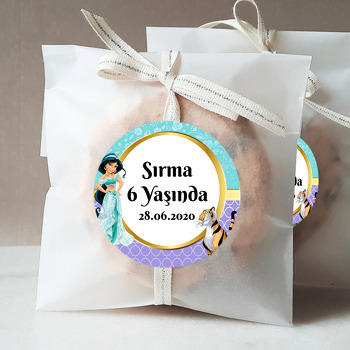 Prenses Yasemin Temalı Parti Sticker