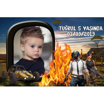 Pubg Temalı Doğum Günü Magnet