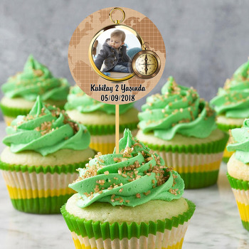 Pusula Temalı Resimli Kürdan Süs