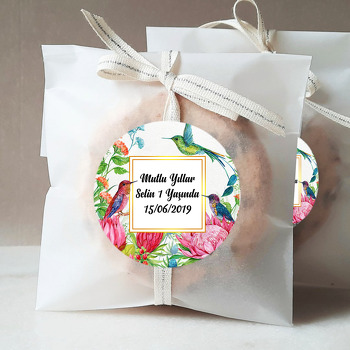 Renkli Arı Kuşları Temalı Doğum Günü Sticker