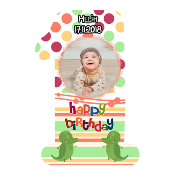 Renkli Balon Temalı Doğum Günü Magnet