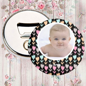 Renkli Çiçekler Temalı Resimli Magnet Açacak