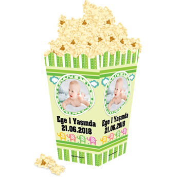 Renkli Filler Temalı Popcorn Kutusu