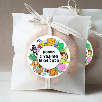 Renkli Hayvanlar Temalı Sticker