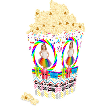 Renkli Kutular Temalı Popcorn Kutusu