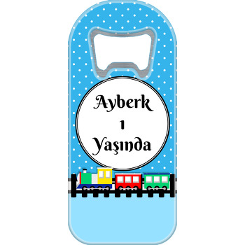 Renkli Tren Temalı Uzun Magnet Açacak