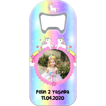 Renkli Unicorn Temalı Uzun Magnet Açacak